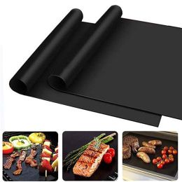 Non-stick BBQ Grill Mat 40*33cm Baking Mat Barbecue Tools Cooking Grilling Sheet Heat Resistance Easily Cleaned Kitchen BBQ Tool - bbq mat 1pcs