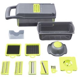Kitchen Multi - function Dicing and Cutting Vegetables Magic Tool Potato Wire Cutter Grater - grey
