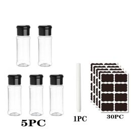 2/4PC Spice Bottle Rack Kitchen Storage Wall Mount Ingredient Plastic Adhesive Clip Cabinet Organizer Door Hooks Jar Holder Tool - transparent bottle