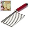 Stainless Steel Potato Chip Dough Vegetable Crinkle Wavy Cutter Slicer Fruits Food Cutterly - random - 1