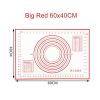 Silicone Baking Mat Pizza Dough Maker Pastry Kitchen Gadgets Cooking Tools Utensils Bakeware - Red
