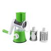 Manual Vegetable Cutter Slicer Multifunctional Round Mandoline Slicer Potato Cheese Kitchen Gadgets - Green