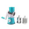 Manual Vegetable Cutter Slicer Multifunctional Round Mandoline Slicer Potato Cheese Kitchen Gadgets - Blue