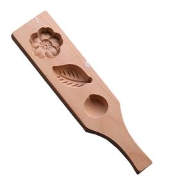 Wooden Moon Cake Mold Wagashi Snow Skin Mooncake Mold DIY Rice Cake Baking Mold 3D Sakura 10-30g - Default