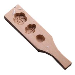 Wooden Moon Cake Mold Wagashi Snow Skin Mooncake Mold DIY Rice Cake Baking Mold 3D Plum Blossom 10-25g - Default