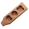 Wooden Moon Cake Mold DIY Rice Cake Baking Mold Wagashi Snow Skin Mooncake Mold Tulip 40g - Default