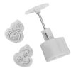 2 Stamps Moon Cake Mold Bean Paste Cake Mold Plastic DIY Baking Mold Cucurbit 65g - Default