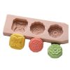 Wooden Moon Cake Mold DIY Rice Cake Baking Mold Wagashi Snow Skin Mooncake Mold Rose 40g - Default
