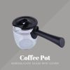 Coffee Pot Borosilicate Glass with Cover, Glass Coffee Maker Espresso Machines Accessories or Spare Parts - black