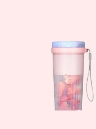 Portable Juicer Small Rechargeable Mini Frying Juicer Electric Juicer Cup - B Pink