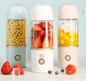 Portable Fruit Juicing Glass Cup Charging Fruit Juicer - Plastic blue - 301 400ml
