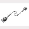 Curved Handle Honey Mixer Stainless Steel Honey and Syrup Dipper Honey Stirrer Spoon for Pot Jar Container - stainless steel