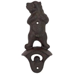 Bar Gift Family Party Gift Elegant And Refined Design Cast Iron Bottle Opener - As pic show - Growling Grizzly