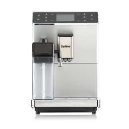 Dafino-202 Fully Automatic Espresso Maker, One touch Coffee Machine with Automatic Milk Frother for Cappuccino & Latte, Stainless Steel, Black - slive