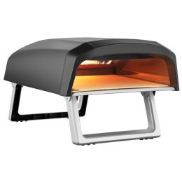 Patio Garden Outdoor Portable Kitchen Commercial Pizza Grill Ovens - Black - Stainless Steel