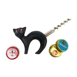 Bar Gift Elegant And Refined Design Cast Iron Bottle Opener - As pic show - Black Cat