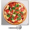 Party Dinner Steel Pizza Baking Plate Stone Baking Surface For Oven Cooking And Baking - Silver - 14" x 14" x 0.4"