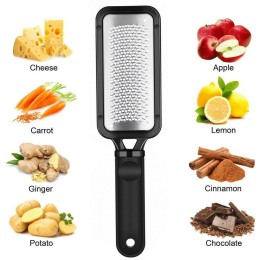 Home Stainless Steel Small Garlic Press Crusher Mincer Chopper Peeler Squeeze Cutter  - Black - Kitchen Tools