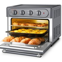 Oven Combo, WEESTA 7-in-1 Convection Oven Countertop, 24QT Large Air Fryer with Accessories & E-Recipes - Grey