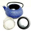 Classic Stylish Japanese -style Cast Iron Teapot With 304 Stainless Steel Infuser For Loose Leaf Tea - Blue - Cast Iron