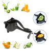 RAINBEAN Manual Citrus Juicer, Hand Press Lemon Squeezer, Heavy Duty Juice Metal Aluminum Alloy Squeezer for Lime Orange Apple Fruit (Black) - black