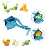 RAINBEAN Manual Citrus Juicer, Hand Press Lemon Squeezer, Heavy Duty Juice Metal Aluminum Alloy Squeezer for Lime Orange Apple Fruit (Black) - blue