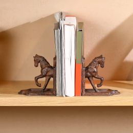 Animal Rustic Cast Iron Horse Bookends - as pic