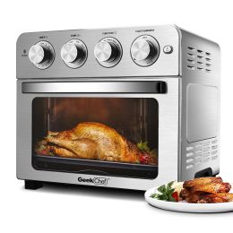 Toaster Oven Air Fryer Combo, Countertop Convection Oven ,4 Accessories & Recipes,Stainless Steel - Silver