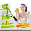 Commercial Grade Citrus Juicer Professional Hand Press Manual Fruit Juicer Orange Juice Squeezer for Lemon Lime Pomegranate (Orange Cast Iron/Stainles