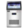 ZOKOP Commercial Stainless Steel Freestanding Ice Maker Cube Machine, 120lbs/24H for Home/Kitchen/Office/Restaurant/Bar/Coffee Shop - stainless steel