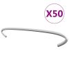 Gabion Hooks 50 pcs Galvanized Steel 7.9" - Silver