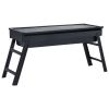Portable Camping BBQ Grill Steel 23.6"x8.9"x13" - Black