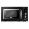 ZOKOP 23L / 0.9cuft Retro Microwave Oven With Display/Silver Handle RT - Black