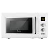 ZOKOP 23L / 0.9cuft Retro Microwave Oven With Display/Silver Handle RT - White