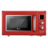 ZOKOP 23L / 0.9cuft Retro Microwave Oven With Display/Silver Handle RT - Red