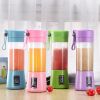 Portable blender, smoothie juicer cup-3D six blades, 13 ounces fruit blender, with 2000mAh USB rechargeable battery, ice tray, detachable cup - purple