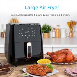 KUPPET Air Fryer, 7 Quart, 1700-Watt Electric Air Fryers Oven for Roasting/Baking/Grilling, 8 Cooking Presets, LED Digital Touchscreen, BPA-Free, ETL