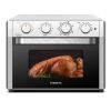 WEESTA Air Fryer Toaster Oven 24 Quart - 7-In-1,with Air Fry, Roast, Toast, Broil & Bake Function - Silver