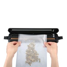 Free shipping Household Food Vacuum Sealer Sealing Packaging Machine Kitchen Preservation Tool - black