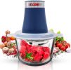 Premium Electric Meat Grinder Food Processor and 4 Titanium Blades, 12 Cup 2.2Qt Glass Strong Bowl for Vegetables Fruit Salad Onion Garlic Meat Ice 30