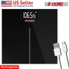 Rechargeable Digital Scale for Body Weight, Precision Bathroom Weighing Bath Scale, Step-On Technology, High Capacity - 400 lbs. Large Display, Batter
