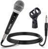 5 Core Premium Vocal Dynamic Cardioid Handheld Microphone Unidirectional Mic with 12ft Detachable XLR Cable to Â¼ inch Audio Jack;  Mic Clip;  and On/