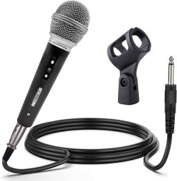 5 Core Premium Vocal Dynamic Cardioid Handheld Microphone Unidirectional Mic with 12ft Detachable XLR Cable to Â¼ inch Audio Jack;  Mic Clip;  and On/