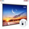5 Core AUTO Motorized Projector Screen 72 inch Indoor and Outdoor Portable Projection Screen with Remote Control 4K 3D Ultra HD 16:9 for Movie Office