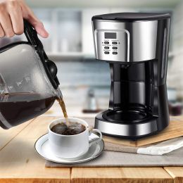 Drip Coffee Machine Drip Coffee Maker Compact Coffee Pot Brewer With Keep Warm And Auto-Shut Off Function - Black