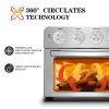 Toaster Oven Air Fryer Combo, Countertop Convection Oven ,4 Accessories & Recipes,Stainless Steel - Silver