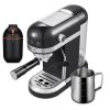 20 Bar Espresso Machine ,1350W,1.4 Ldetachable transparent water tank, Thermo block beating systeme - black