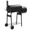 Classic Charcoal BBQ Offset Smoker - Black