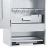 BBQ Oven Smoker with 2.2lbs Wood Chips 17.5"x11.4"x32.7" - Silver