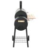 Classic Charcoal BBQ Offset Smoker - Black